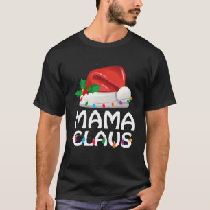 Camiseta Mama Claus Santa Hat Familia Matando Navidades Paj