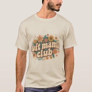 Camiseta Mama Club Retro Floral Día de la Madre