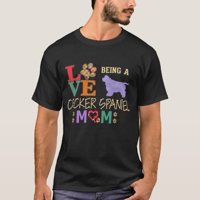 Camiseta Mamá Cocker Spaniel Para Los Amantes Del Perro Coc (Anverso)