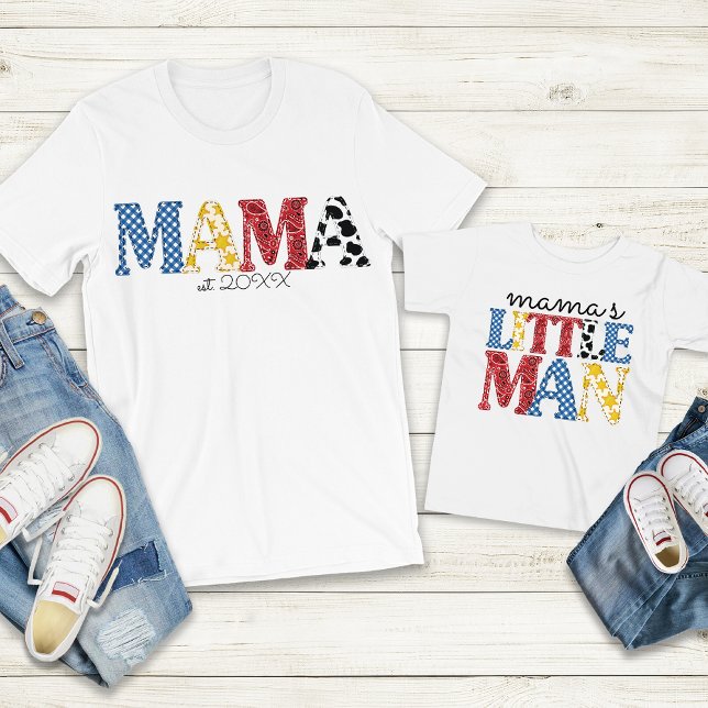 Camiseta Mamá colorida del Este del País Mamá hijo coincide (Subido por el creador)
