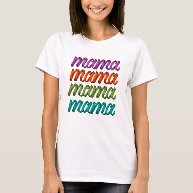 Camiseta Mamá colorida para el día de la madre (Anverso)