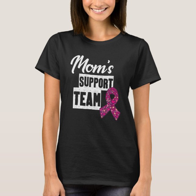 Camiseta Mamá con cáncer de mama apoya el pecho de cinta ro (Anverso)