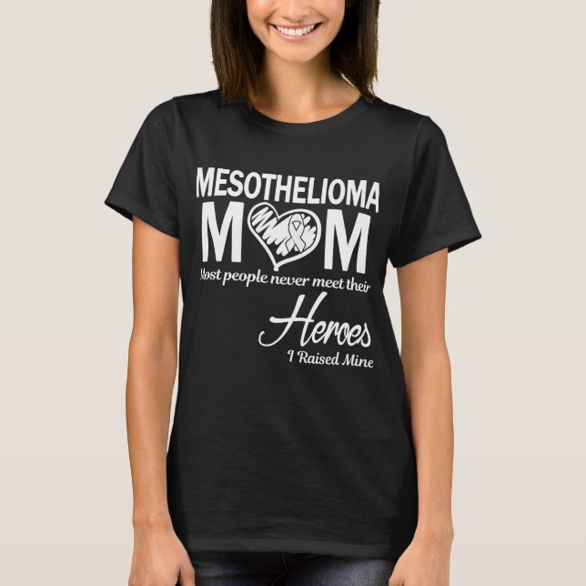 Camiseta Mamá con Mesotelioma Crié al Mío (Anverso)