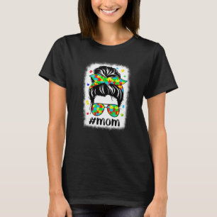 Camiseta Mamá con pañuelo en moño desordenado Mujeres de ap