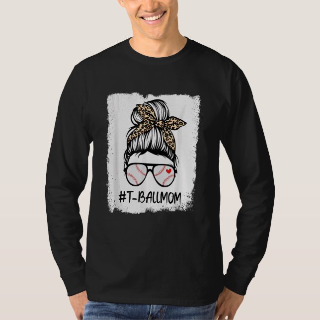 Camiseta Mamá con sangre blanqueada, leopardo de la vida, d (Anverso)