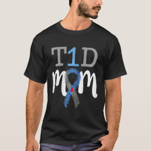 Camiseta Mamá con T1D - Conciencia de la diabetes tipo 1 Ma