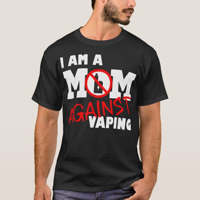Camiseta Mamá contra el Vaping Anti-Vape Dejando De Vapar,  (Anverso)