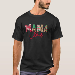 Camiseta Mama Coquette Bow Mama Claus Pastel de Árbol de Na
