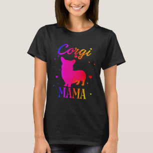 Camiseta Mamá Corgi Acuarela Colorido Perro Lindo Mamá Madr