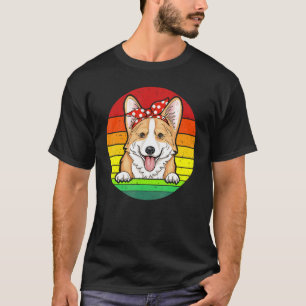 Camiseta Mamá Corgi Divertida Linda Lunares Rojos Retro Cac