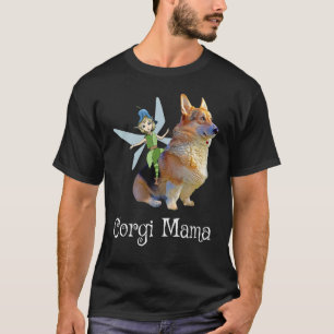 Camiseta Mamá Corgi Lindo Pembroke Welsh Corgi & Hada Retro