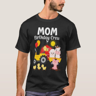 Camiseta Mamá Crianza de cumpleaños Tractor Barnyard Animal