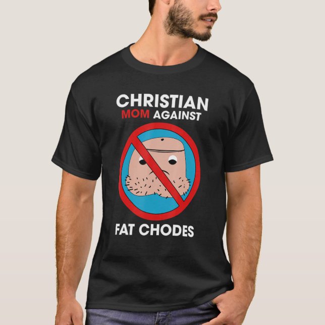Camiseta Mamá cristiana contra las cuerdas gordas (Anverso)