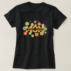Camiseta Mamá Cristiana Groovy y Bendecida   Hippie Retro