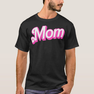 Camiseta Mamá Cstume de Halloween de tipografía rosa que so