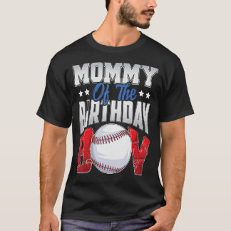 Camiseta Mamá cumpleaños de béisbol Boy Baller familiar por