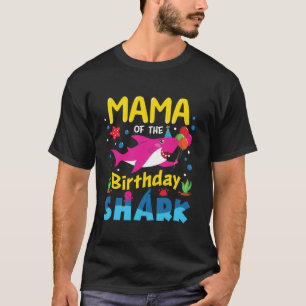 Camiseta Mamá Cumpleaños Niños Fiesta De Madre Tiburón Mata