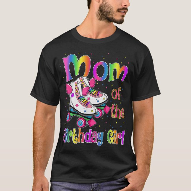 Camiseta Mamá Cumpleaños Patinaje Patinaje Familiar Cumplea (Anverso)
