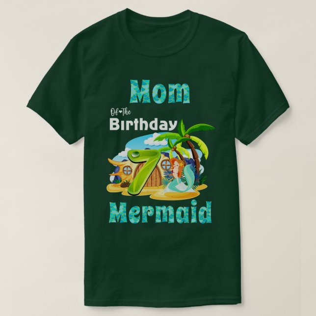 Camiseta Mamá Cuta Del Séptimo Cumpleaños (Diseño del anverso)
