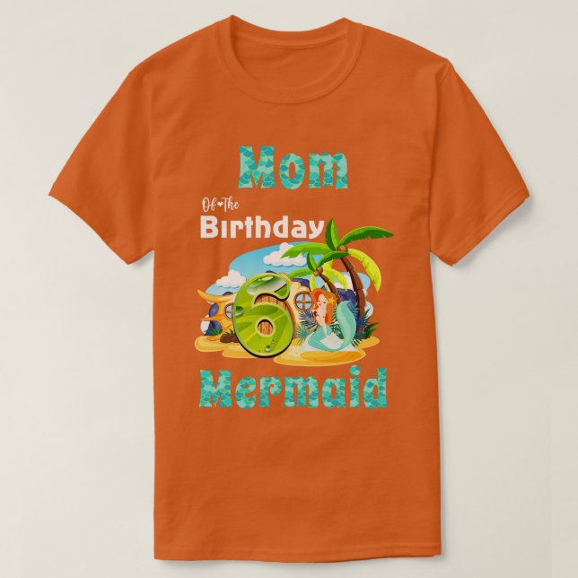 Camiseta Mamá Cuta Del Sexto Cumpleaños (Diseño del anverso)
