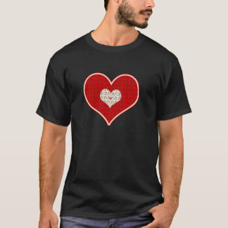 Camiseta Mama Cute Red Love Heart Retro