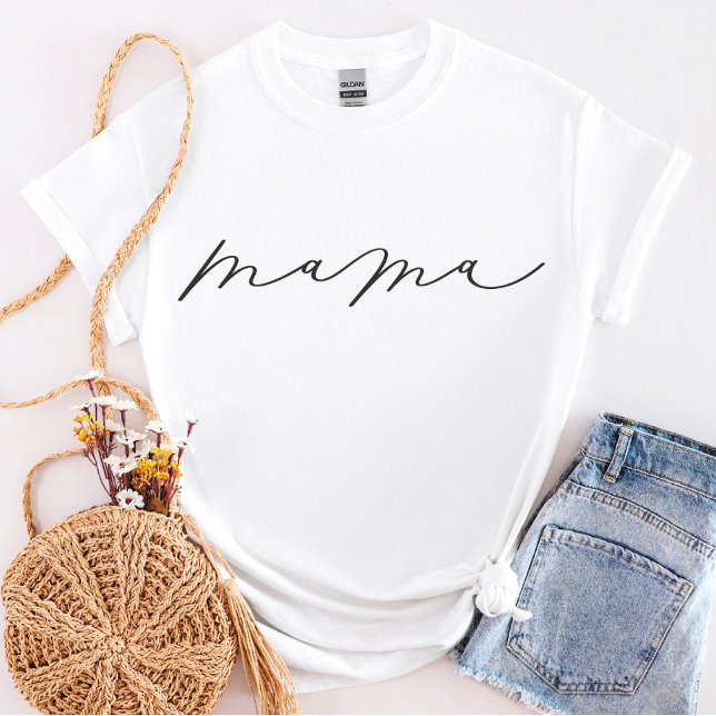 Camiseta Mama Cute Script T-Shirt (Subido por el creador)