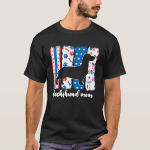 Camiseta Mamá Dachshund Adorable Perrito Wiener Doxie Mujer