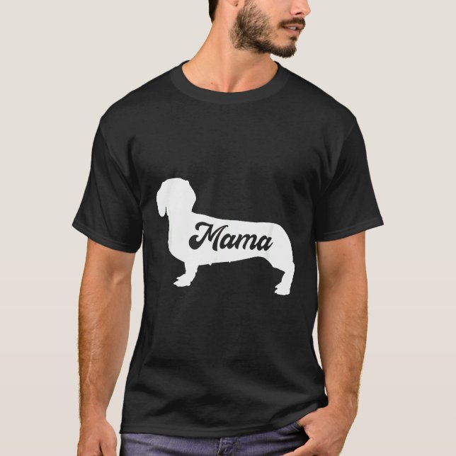 Camiseta Mama Dachshund Lover Familia Costume (Anverso)