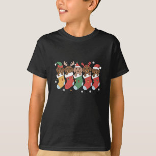 Camiseta Mamá Dachshund Navidad Regalo para Amante de Perro
