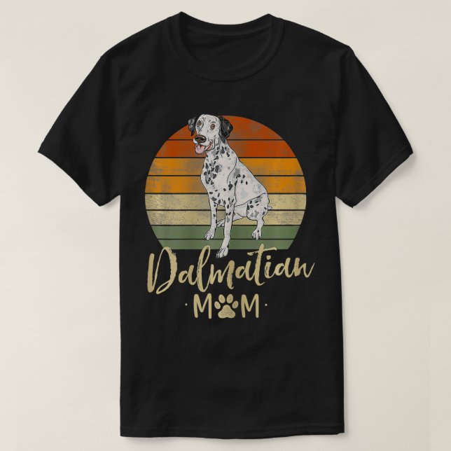 Camiseta Mamá dálmata retro Sunset Dalmatian Lover (Diseño del anverso)