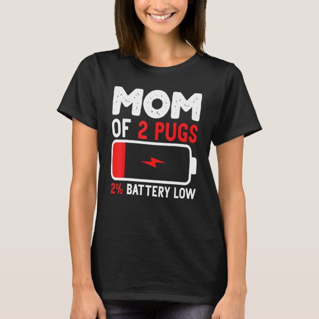 Camiseta Mamá De 2 Bichos Con Batería Baja Idea Mamá Para M (Anverso)
