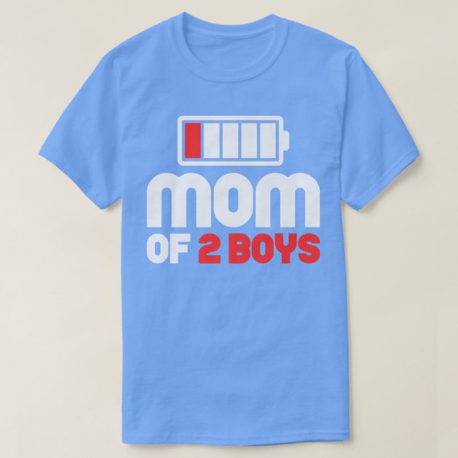 Camiseta Mamá de 2 niños del divertido día de la madre  (Diseño del anverso)