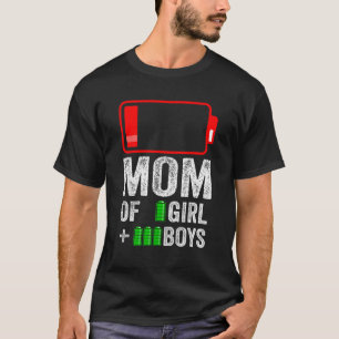 Camiseta Mamá de 3 Boy 1 chica del Día de la Madre de niños