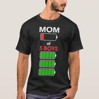 Camiseta Mamá de 3 chicos Chica divertida con 3 hijos C