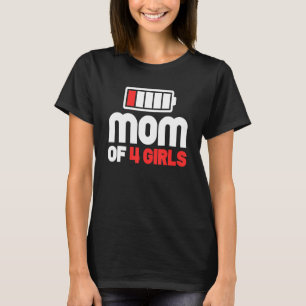 Camiseta Mamá de 4 Chicas Día de la Madre