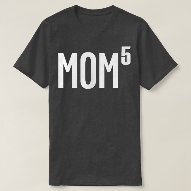 Camiseta Mamá de 5    niñosUn regalo de Día de la Madre div (Diseño del anverso)