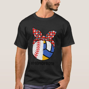 Camiseta Mamá De Ambos Orgullosos Voleibolistas De Béisbol