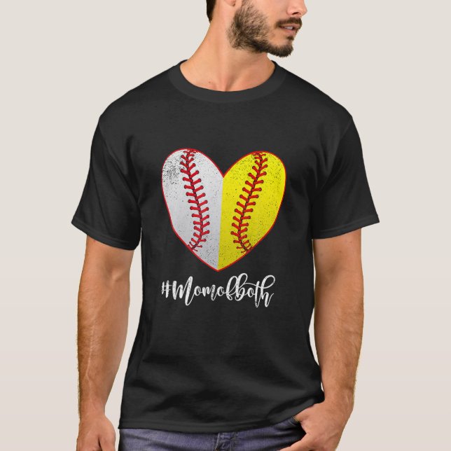 Camiseta Mamá De Ambos Softball (Anverso)