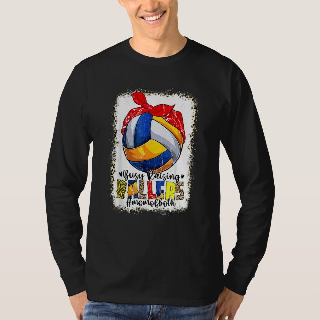 Camiseta Mamá De Ambos Voleibol, Baloncesto Ocupado, Levant (Anverso)