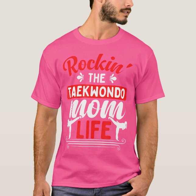 Camiseta Mamá de arte marcial Taekwondo (Anverso)