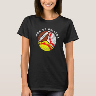 Camiseta Mamá de Atletas  Béisbol Softbol Fútbol Mamá