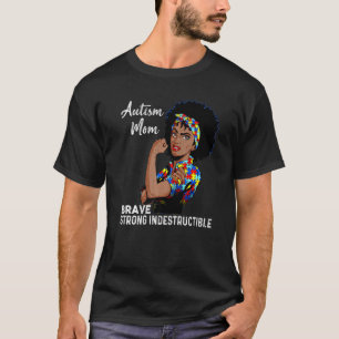 Camiseta Mamá de autismo indestructible concienciación sobr