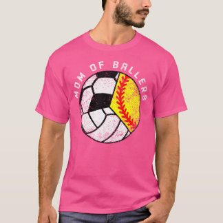 Camiseta Mamá De Ballers Divertido Club De Fútbol De Voleib