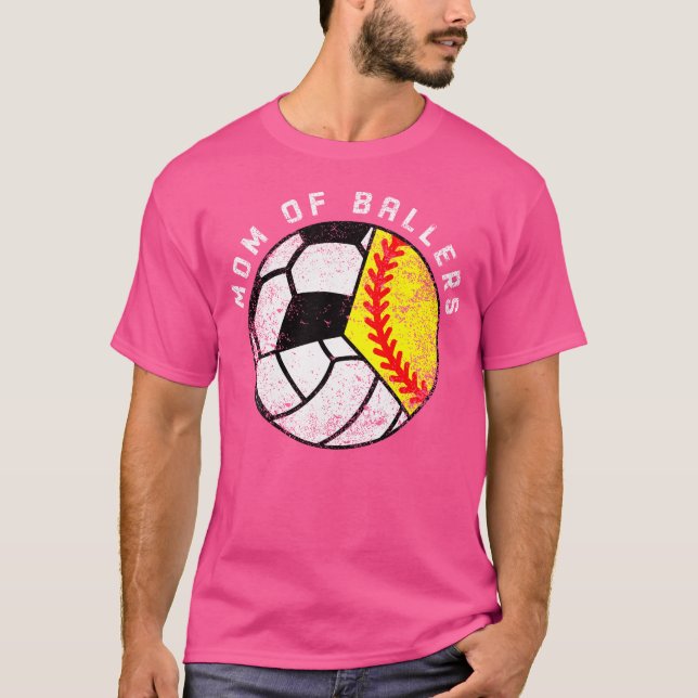 Camiseta Mamá De Ballers Divertido Club De Fútbol De Voleib (Anverso)