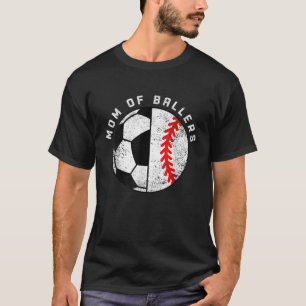 Camiseta Mamá De Ballers Es Una Divertida Madre Del Béisbol