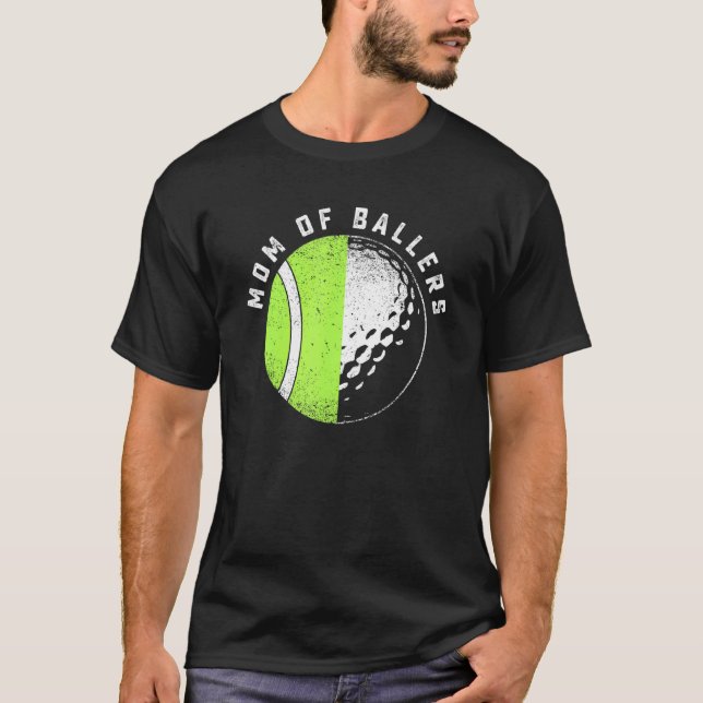 Camiseta Mamá De Ballers Golf Jugador De Tenis Hija Son Gol (Anverso)