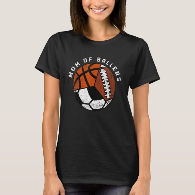 Camiseta Mamá De Baloncestistas De Baloncesto (Anverso)