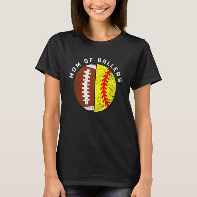Camiseta Mamá De Baloncestistas De La Madre Del Softball (Anverso)