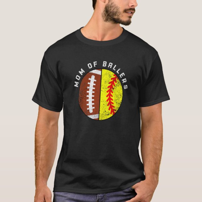 Camiseta Mamá De Baloncestistas De La Madre Del Softball (Anverso)