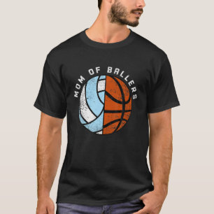 Camiseta Mamá De Baloncestistas De Voleibol, Madre De T S